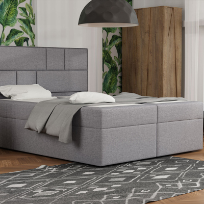 Dizajnová posteľ s úložným priestorom 180x200 MELINDA - šedá 1