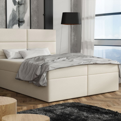 Elegantná posteľ 140x200 ZINA - béžová 2