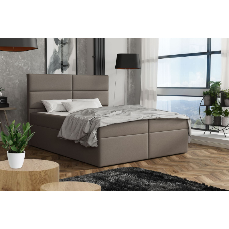 Elegantná posteľ 160x200 ZINA - hnedá 1