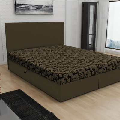 Odolná čalúnená posteľ s úložným priestorom DANIELA 180x200, hnedá