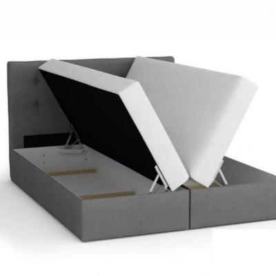 Dizajnová posteľ MARLEN 160x200, šedá + béžová
