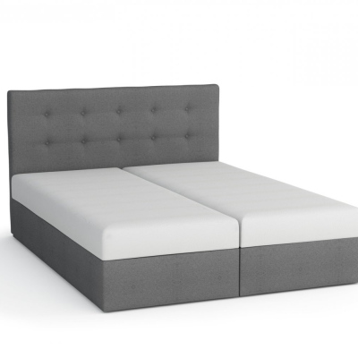 Boxspringová posteľ SISI 180x200, čierna + biela eko koža