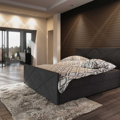 Čalúnená posteľ VASILISA IV 160x200, antracit