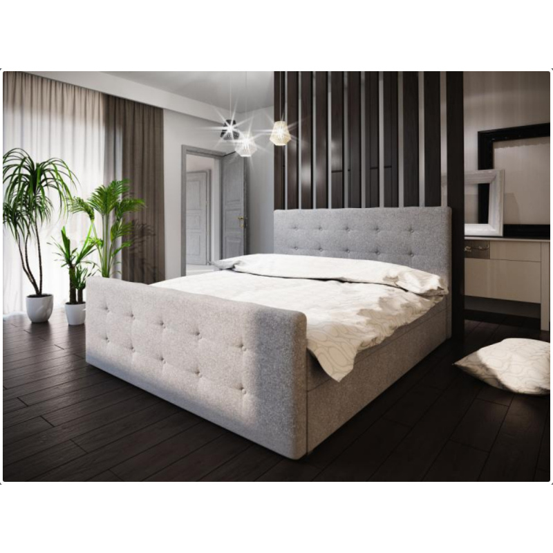 Čalúnená posteľ VASILISA I 180x200, šedá