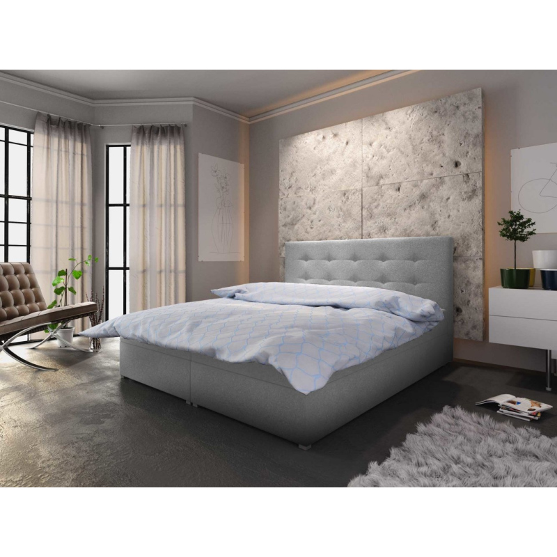 Moderná posteľ s úložným priestorom STIG I 180x200, šedá