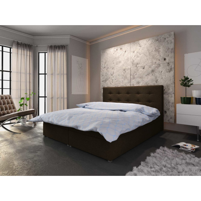 Moderná posteľ s úložným priestorom STIG I 160x200, hnedá