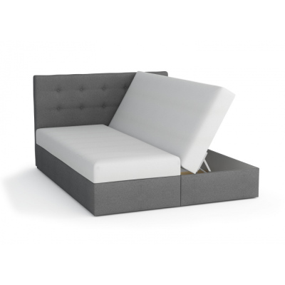 Moderná posteľ s úložným priestorom STIG I 140x200, šedá
