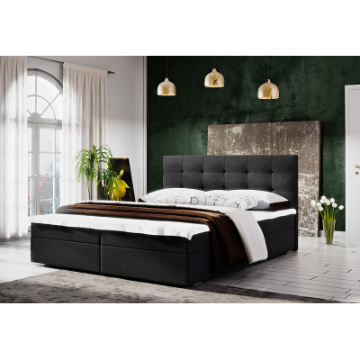 Moderná posteľ s úložným priestorom 140x200 STIG II - antracit