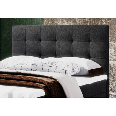 Lacné Dvojlôžka s úložným priestorom: Moderná posteľ s úložným priestorom 140x200 STIG II - šedá