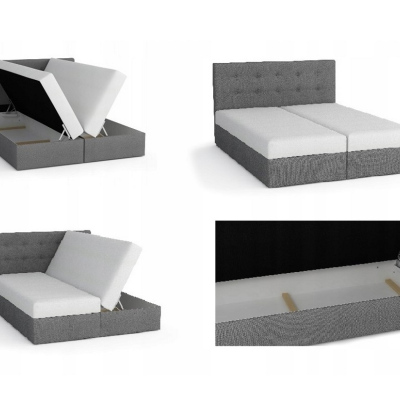 Moderná posteľ s úložným priestorom 140x200 STIG II - hnedá