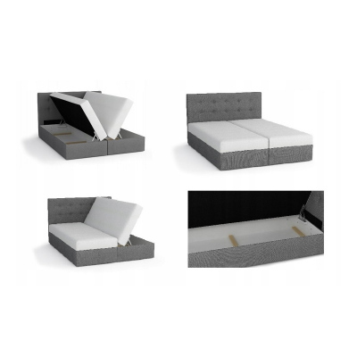 Moderná posteľ s úložným priestorom 180x200 STIG II - antracit