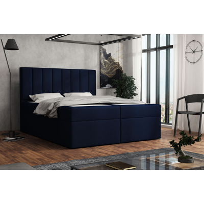 Čalúnená posteľ boxspring 160x200 SAMANTA - modrá 4