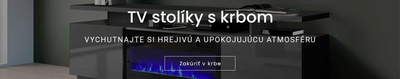 TV stolíky s krbom