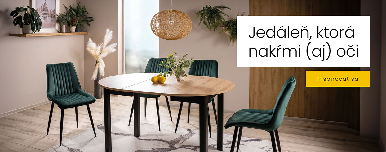 Jedáleň, ktorá nakŕmi (i) oči - nábytok do jedálne a kuchyne