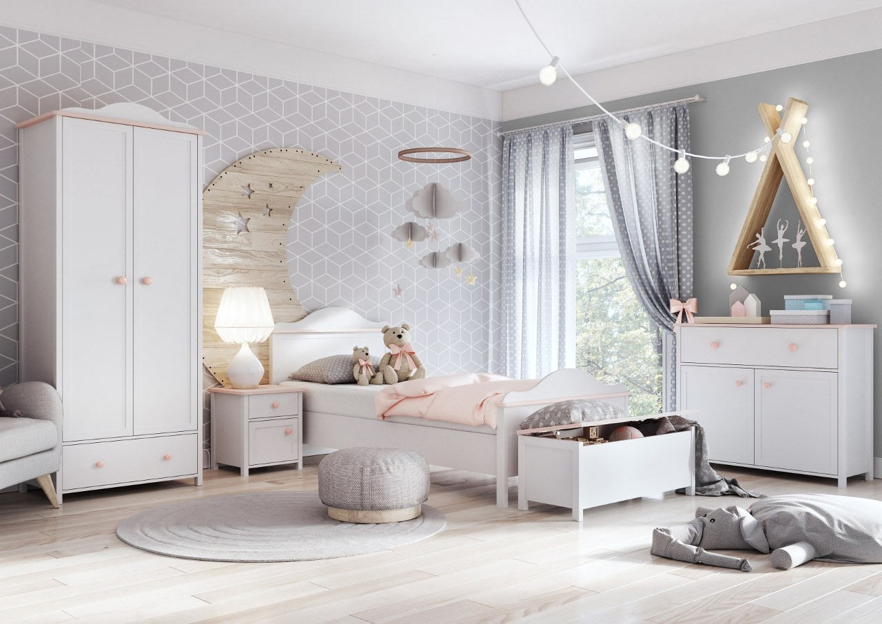 Elegantná detská izba pre dievčatko