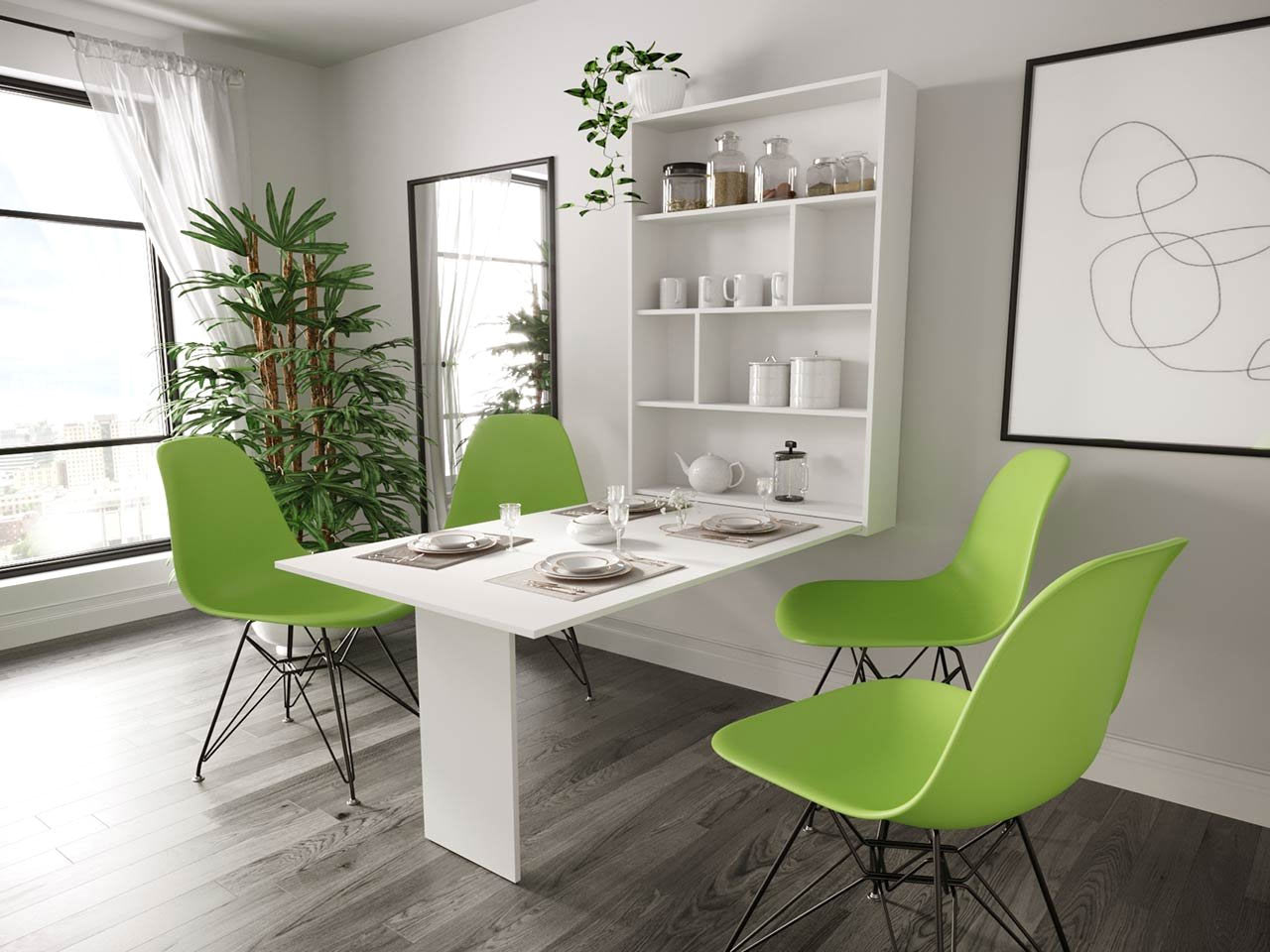 Praktický sklopný stôl šetrí priestor v menších bytoch