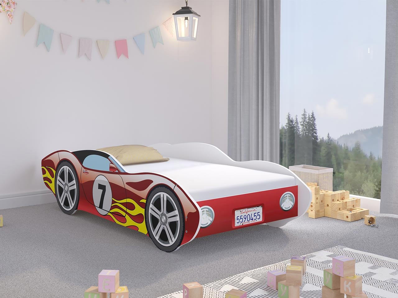 Detská auto posteľ