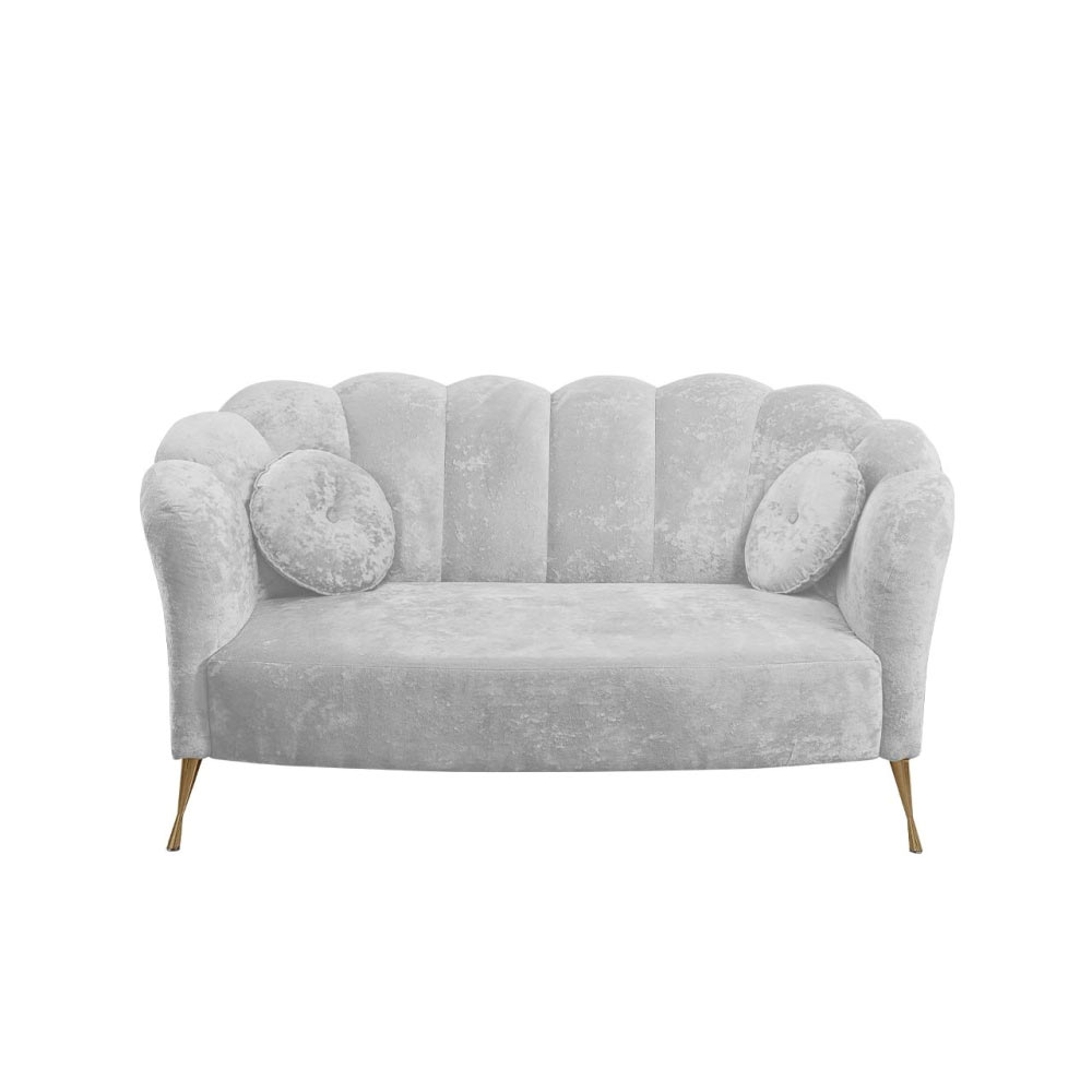 Šedé sofa so zlatými nôžkami KOHANA