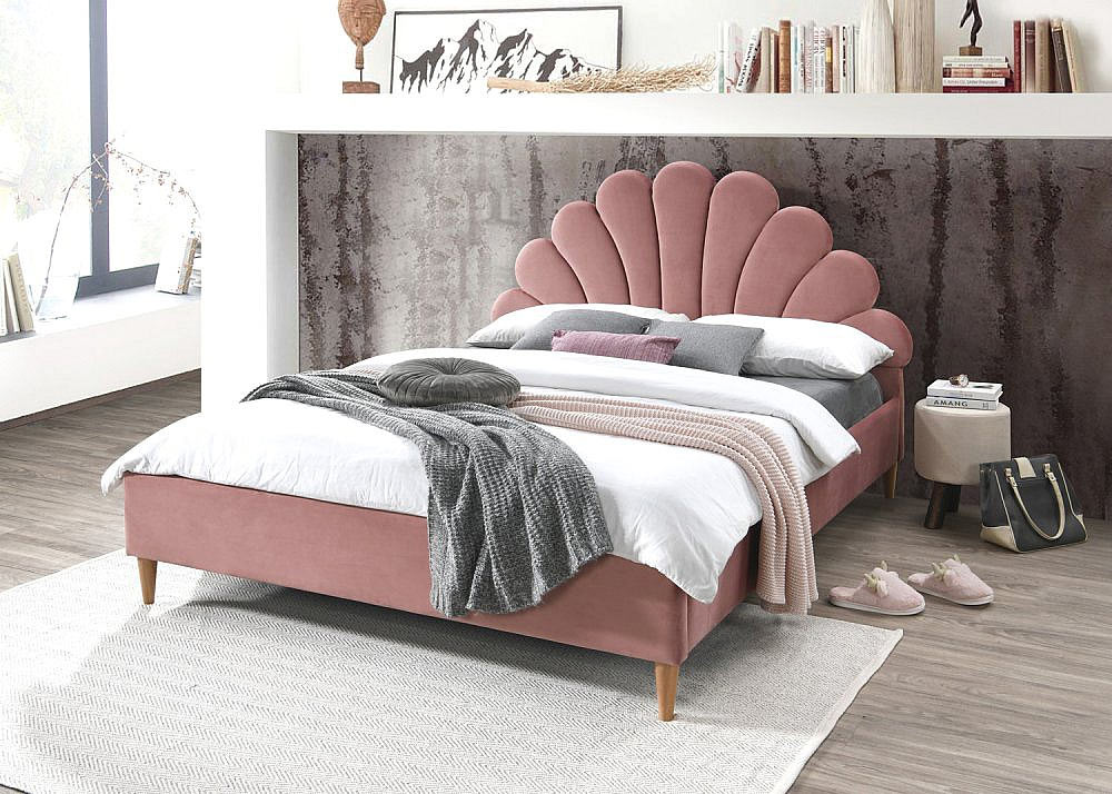 Rúžová posteľ AFRODITE
