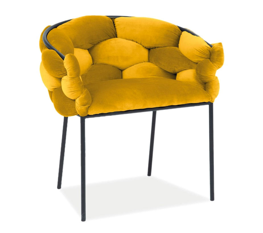 Žltá extravagantná stolička NADKA