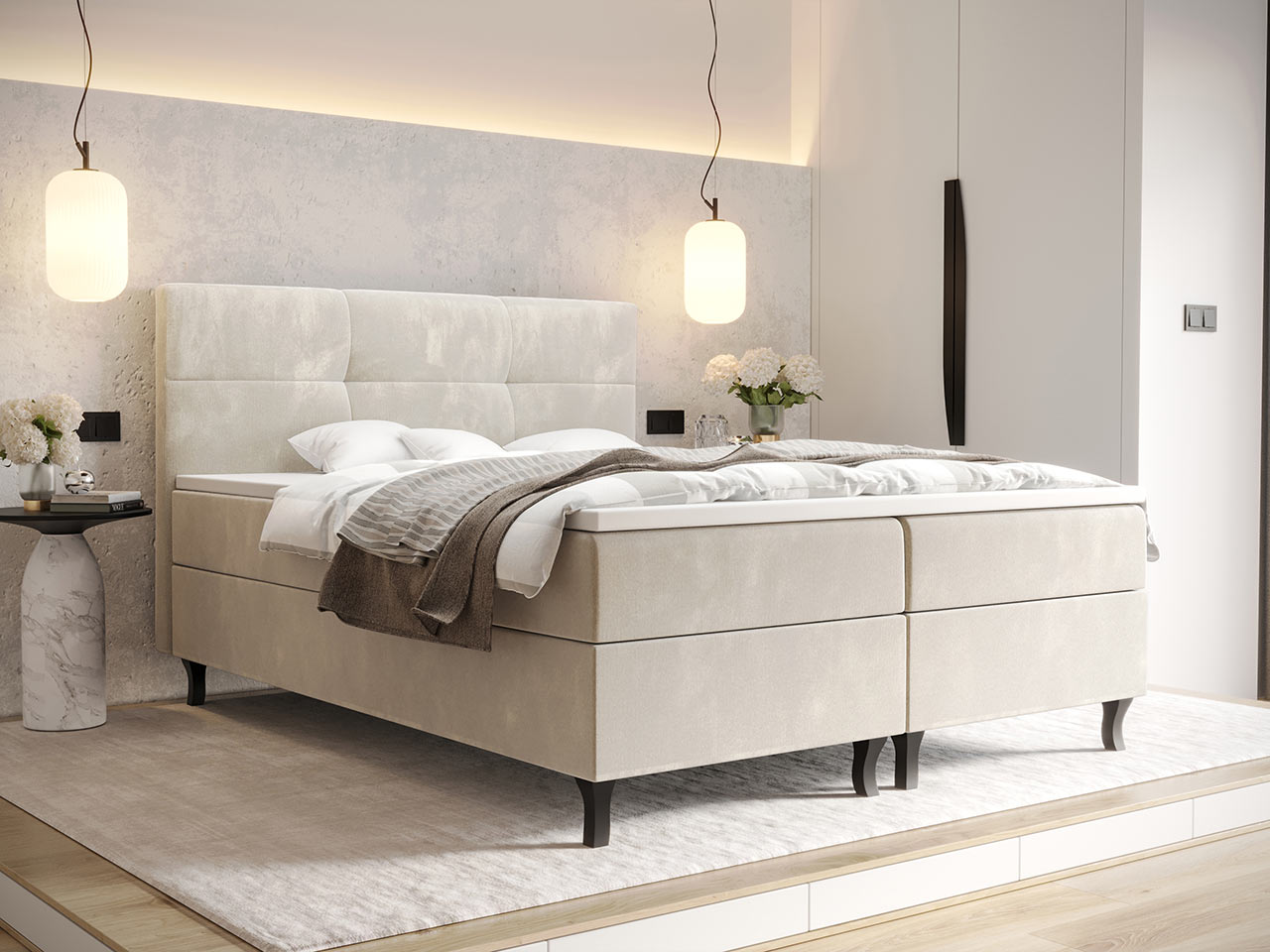 Luxusná kontinentálna posteľ DORINA