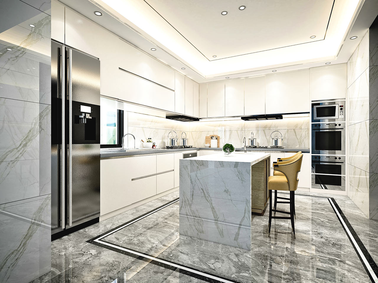 Moderne zariadená kuchyňa s minimalistickým fancy vyznením